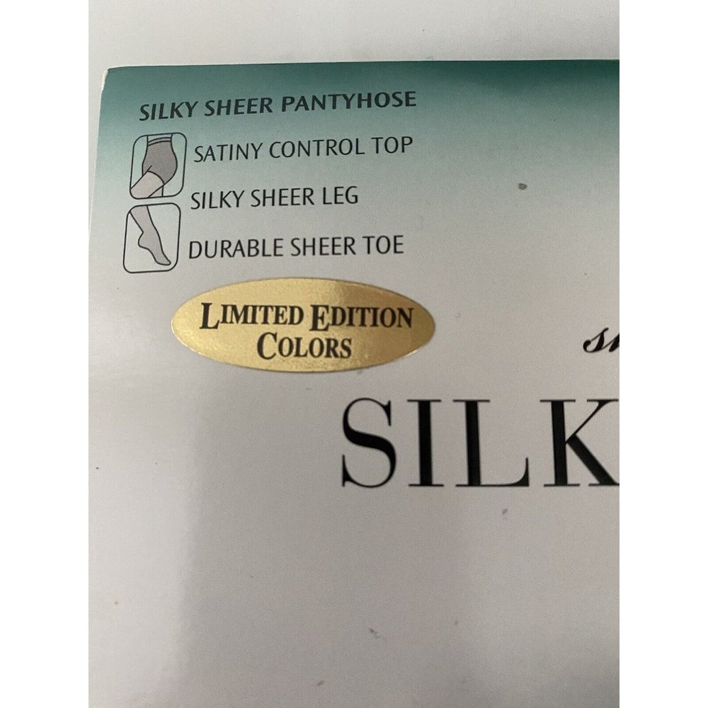 JcPenney Lot of 2 Sheer Caress Silky Sheer Long Charcoal 86 New Control Top Vtg - Picture 10 of 16